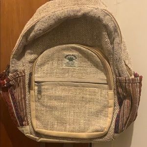 Handmade bag made with 100% hemp THC free.